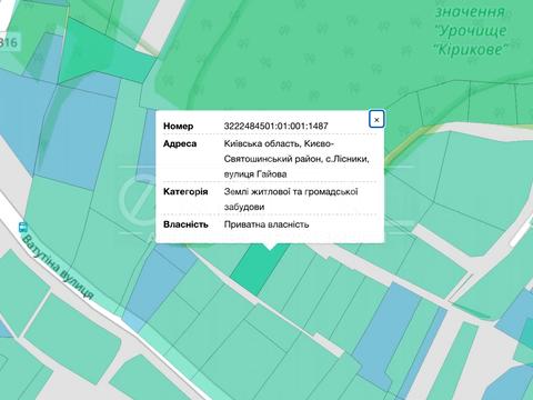 ділянка за адресою Гайова вул.