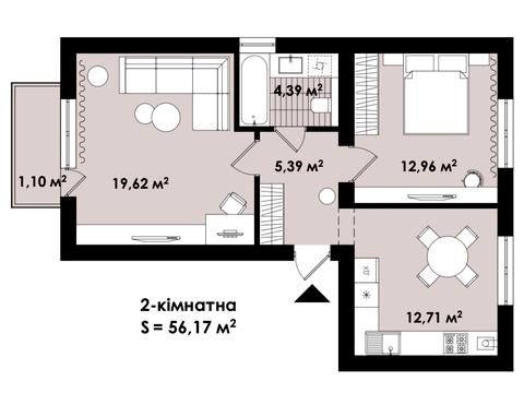 квартира по адресу Назара Небожинского ул. (Павлюченка), 6