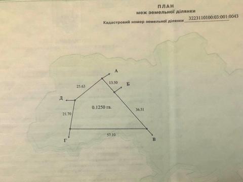 ділянка за адресою с. Таценки, Лісова