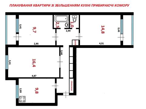 квартира за адресою Героїв Дніпра вул., 62