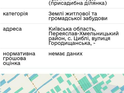 ділянка за адресою Городищанська