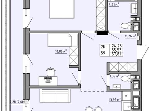 квартира по адресу Филиппа Орлика ул., 80