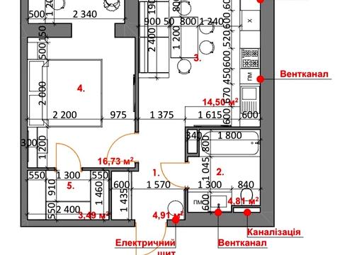 квартира по адресу Домбровського ул., 3