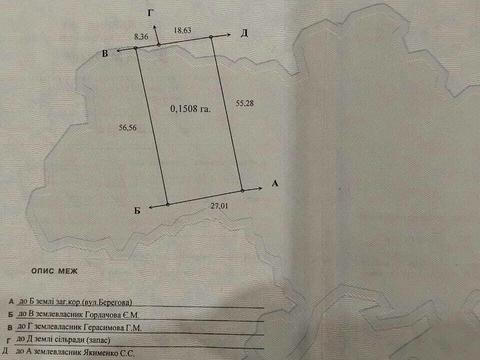 ділянка за адресою Берегова, 24