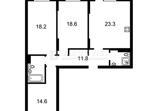 квартира за адресою Повітряних Сил просп. (Повітрофлотський), 56