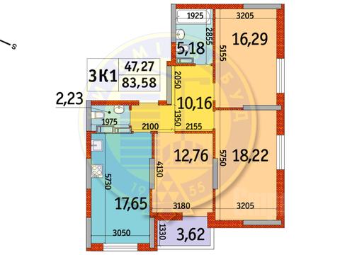 квартира по адресу Отрадный просп. (Чубаря), 93/2
