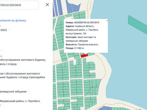 участок по адресу Широка, 143