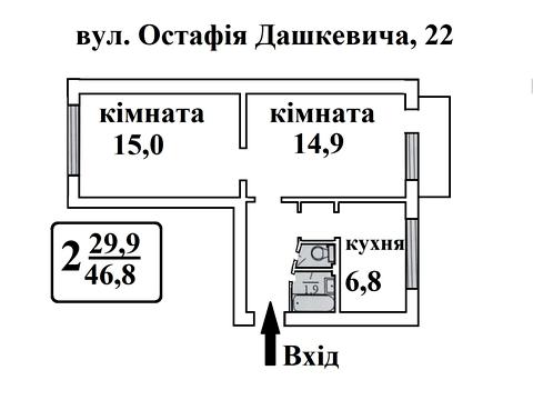 квартира по адресу Остафия Дашкевича ул. (Курнатовского), 22