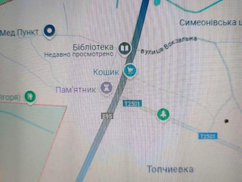 участок по адресу с. Топчиевка, Заводська, 1