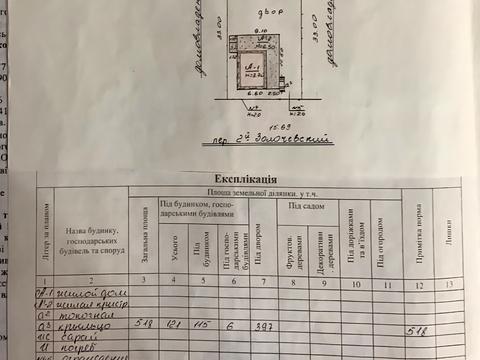 дом по адресу 1-ый Золочевский пер.