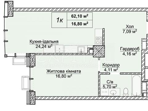 квартира по адресу Андрея Верхогляда ул. (Михайла Драгомирова), 1-20А