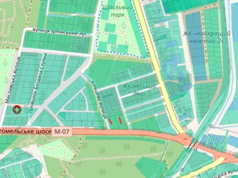 участок по адресу Гостомельське шосе, 11а