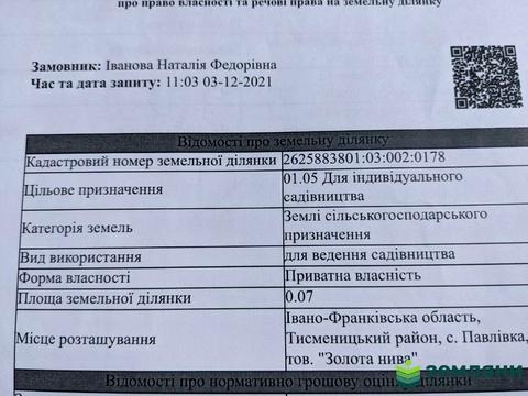 участок по адресу 