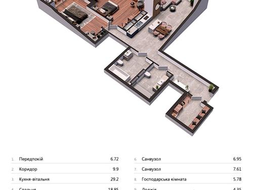 квартира за адресою Антоновича вул. (Горького), 136