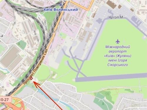 участок по адресу Воздухофлотский просп. (Повітрофлотський), 100
