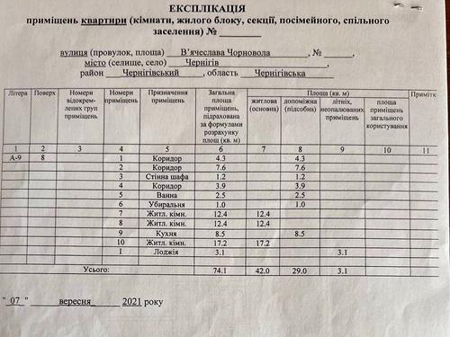 квартира за адресою В'ячеслава Чорновола вул., 15