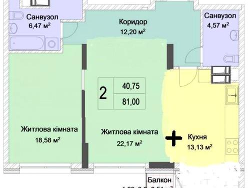 квартира за адресою Андрія Верхогляда вул. (Михайла Драгомирова), 20