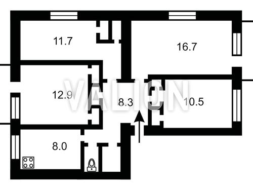 квартира по адресу Тульчинская ул., 7