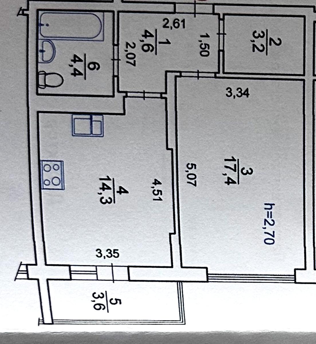 1-room apartment apartment by the address st. Ul Baggovutovskaya (area 48 m²) - Atlanta.ua - photo 17