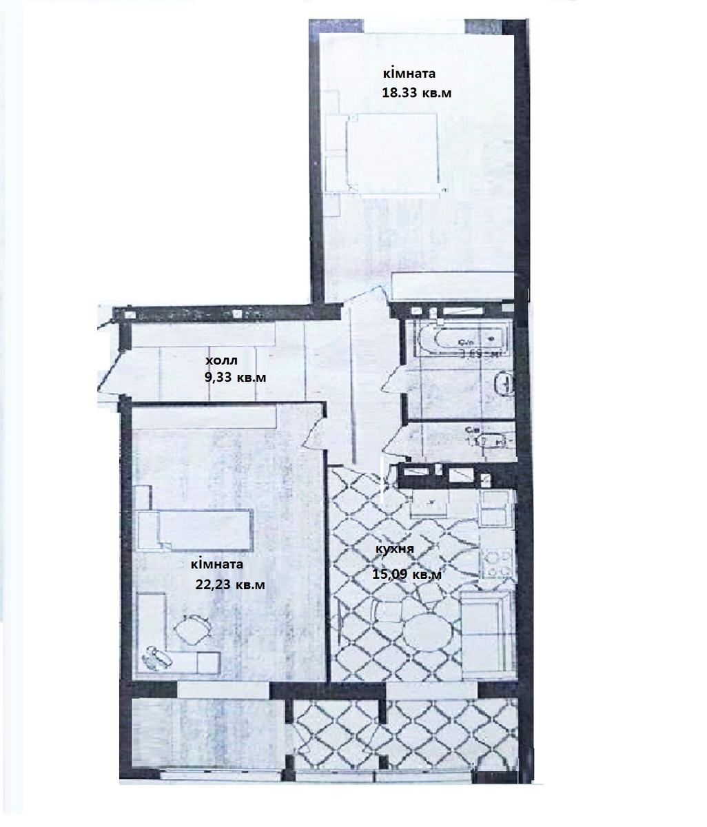 2-rooms apartment apartment by the address st. Sakharova (area 73 m²) - Atlanta.ua - photo 17