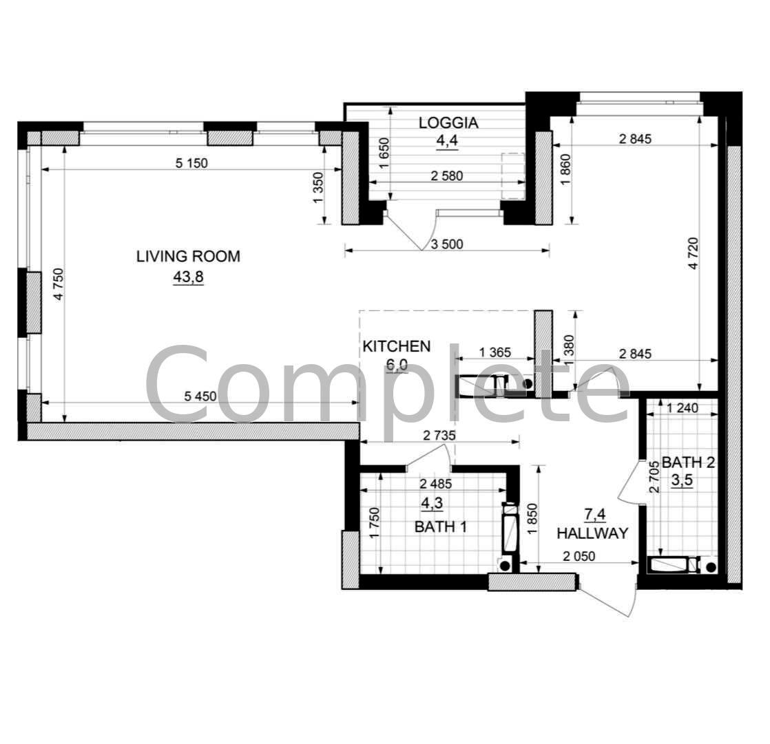2-кімнатна квартира за адресою вул. Березняківська (площа 68 м²) - Atlanta.ua - фото 3