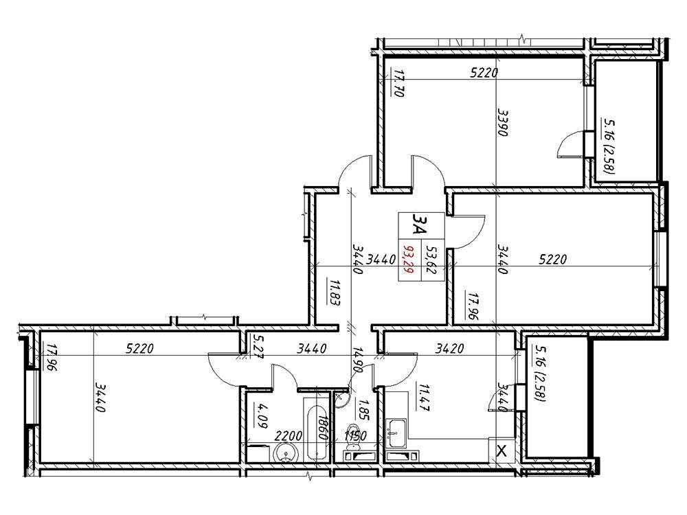 3-rooms apartment apartment by the address st. Per Energetikov (area 93,3 m²) - Atlanta.ua - photo 9