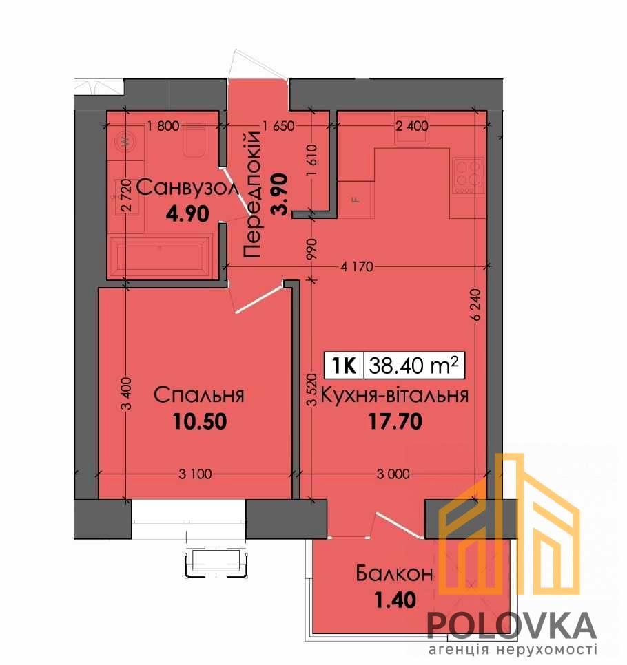 1-room apartment apartment by the address st. Kapushanskaya (area 38,5 m²) - Atlanta.ua - photo 3