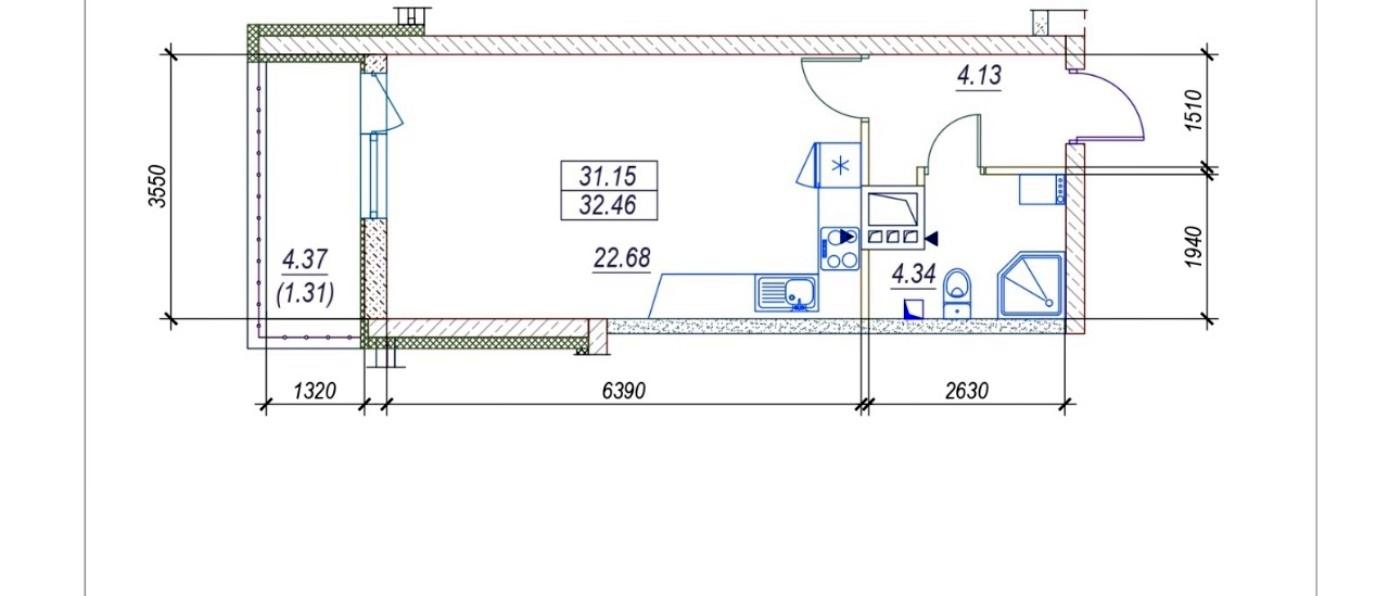1-комнатная квартира по адресу Среднефонтанский пер. (площадь 32 м²) - Atlanta.ua - фото 2
