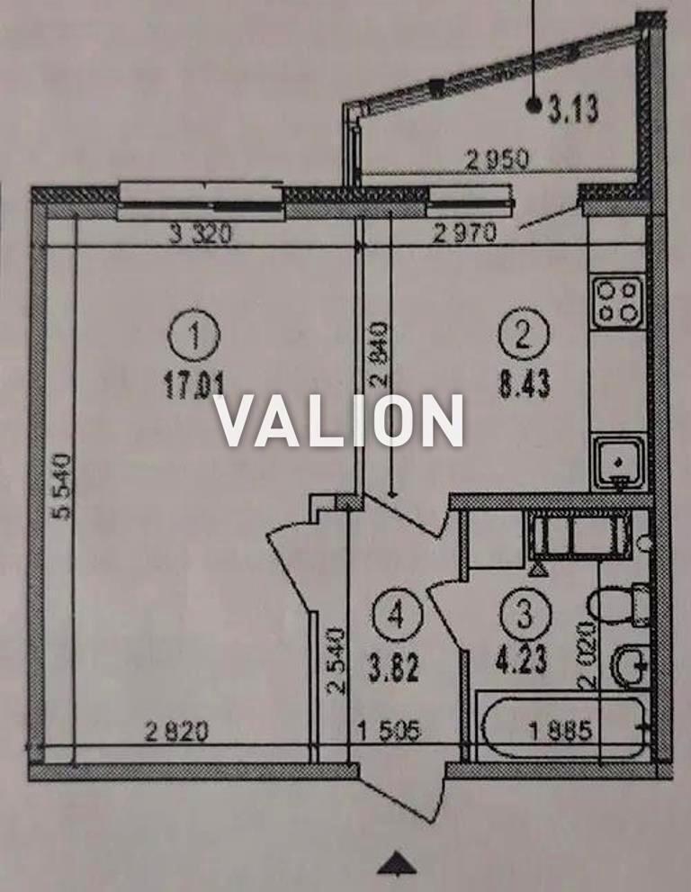 1-room apartment apartment by the address st. Ul Berkovetskaya (area 37,3 m²) - Atlanta.ua - photo 15