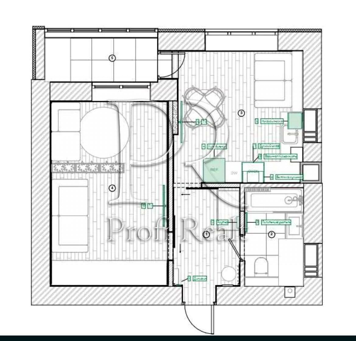 1-кімнатна квартира за адресою вул. Метрологічна (площа 41 м²) - Atlanta.ua - фото 5