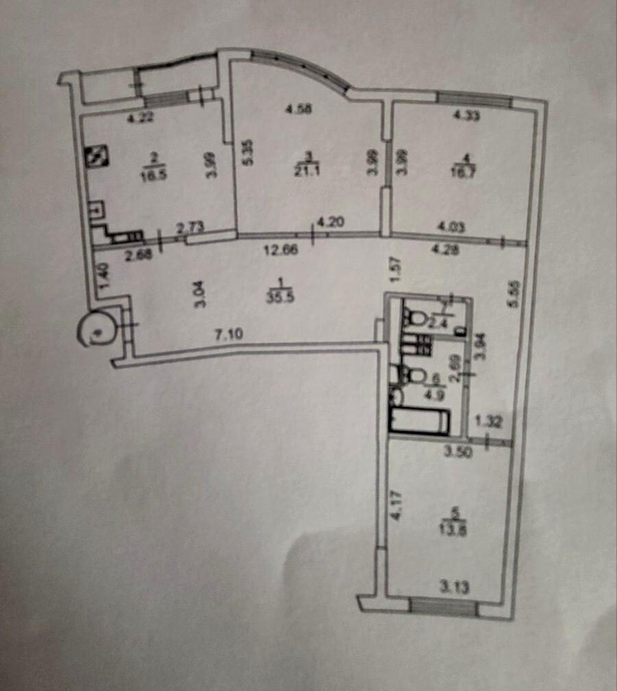 3-комнатная квартира по адресу ул. Ахматовой (площадь 113,7 м²) - Atlanta.ua - фото 23