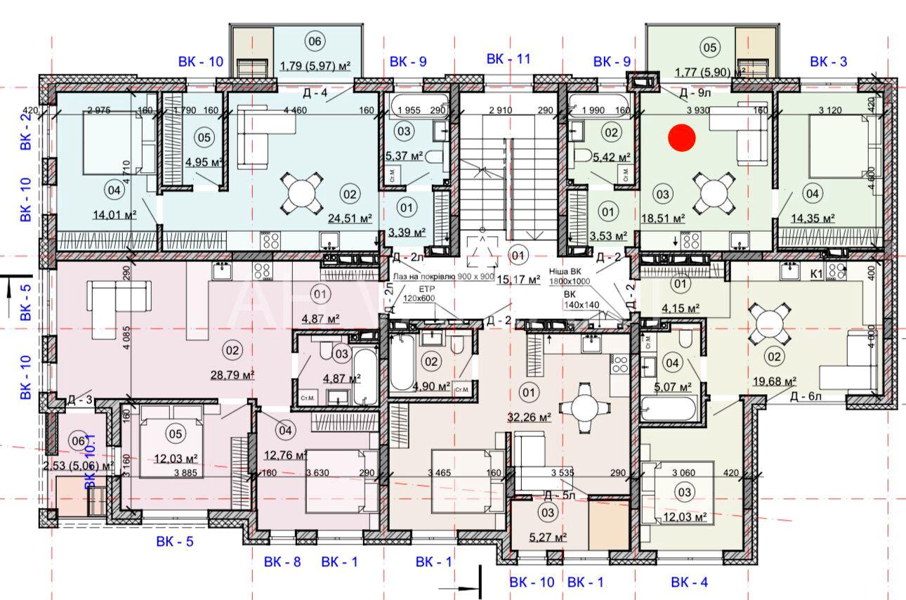 1-кімнатна квартира за адресою вул. Собранецька (площа 44 м²) - Atlanta.ua - фото 2