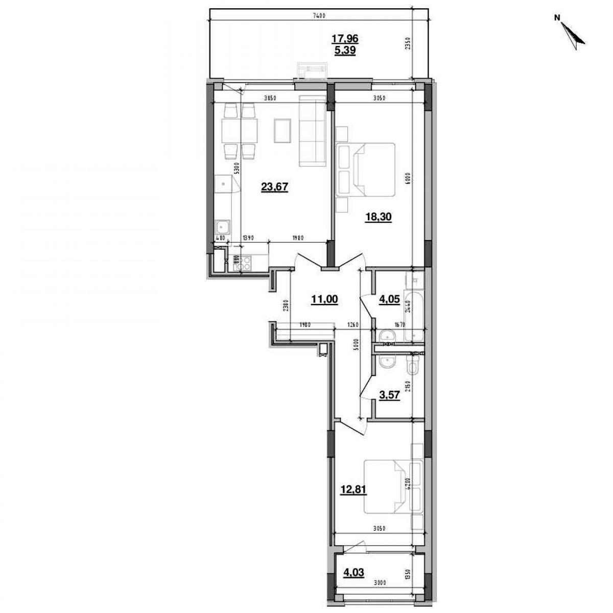 2-rooms apartment apartment by the address st. Khmelnitskogo B ul (area 82,9 m²) - Atlanta.ua - photo 13