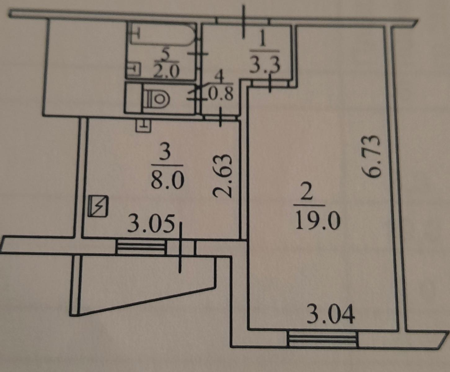 1-кімнатна квартира за адресою (площа 34 м²) - Atlanta.ua - фото 4