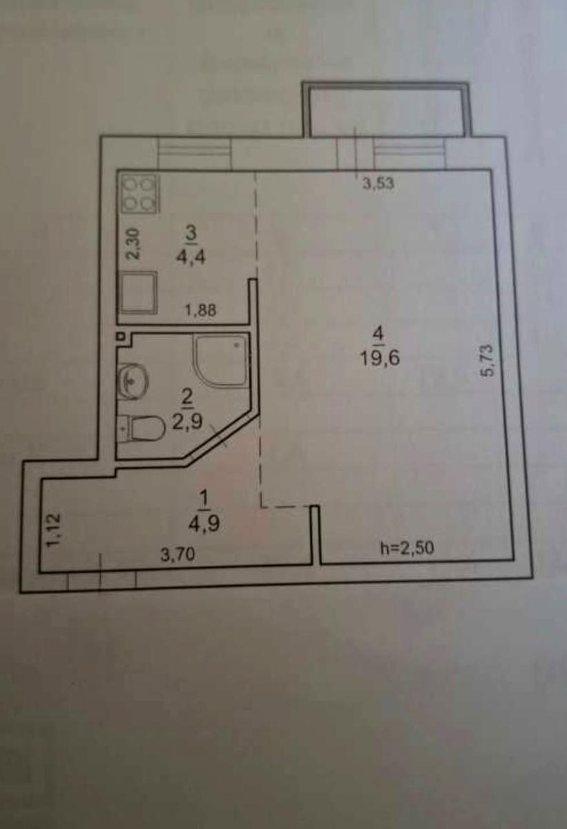 1-комнатная квартира по адресу ул. Молдавская (площадь 33,4 м²) - Atlanta.ua - фото 9