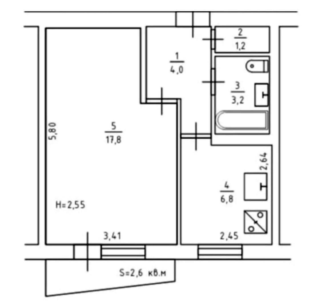 1-комнатная квартира по адресу ул. Гусовского (площадь 35 м²) - Atlanta.ua - фото 7