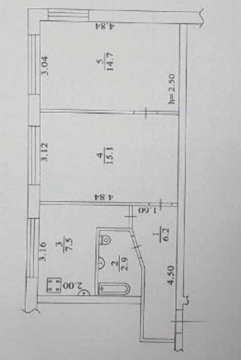 2-кімнатна квартира за адресою вул. Івана Виговського (площа 46,5 м²) - Atlanta.ua - фото 2