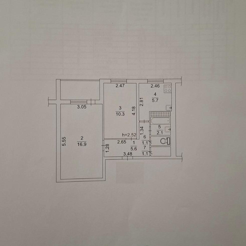 2-кімнатна квартира за адресою вул. Всеволода Змієнка (площа 47 м²) - Atlanta.ua - фото 15