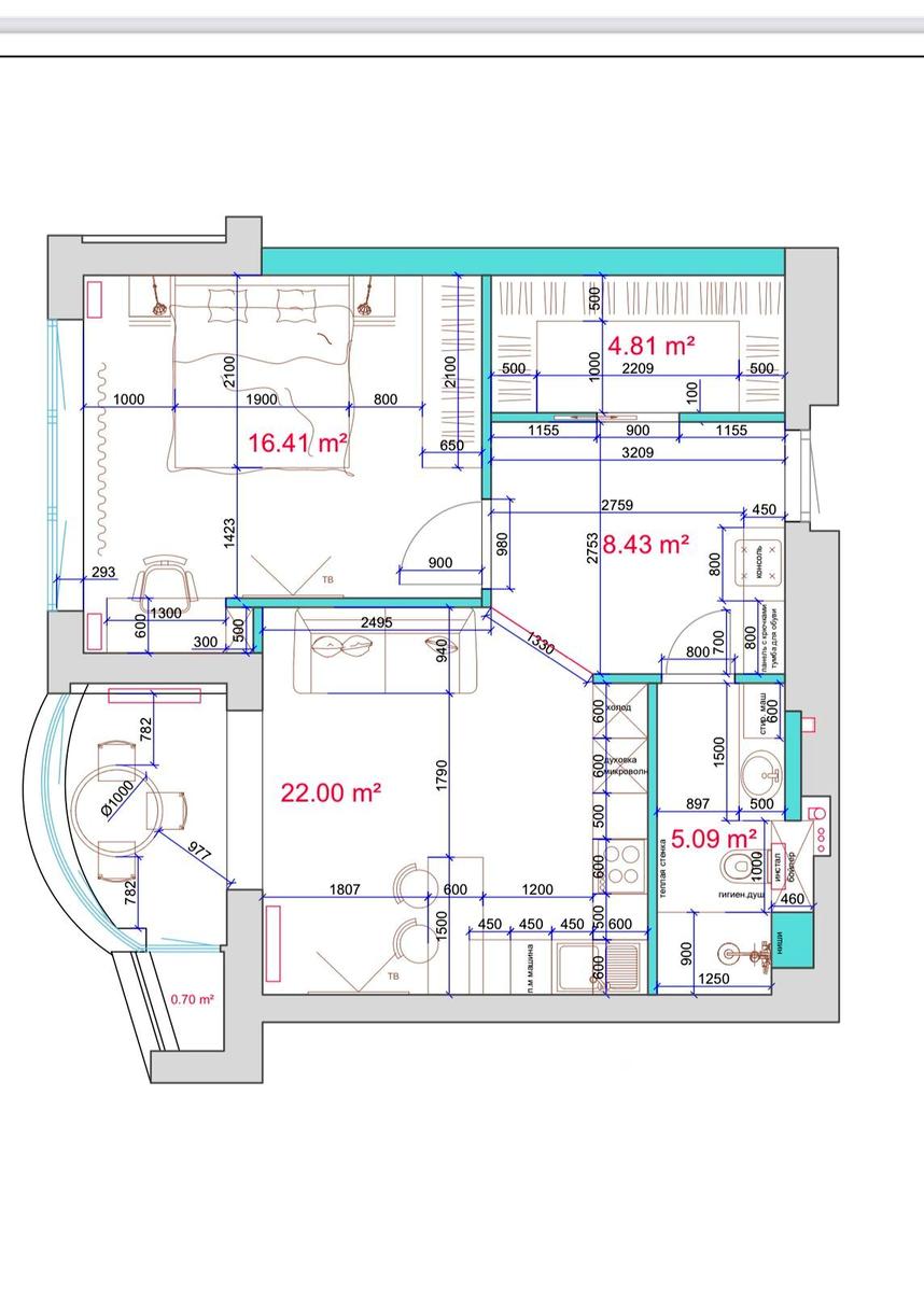 1-кімнатна квартира за адресою вул. Богдана Хмельницького (площа 60 м²) - Atlanta.ua - фото 2