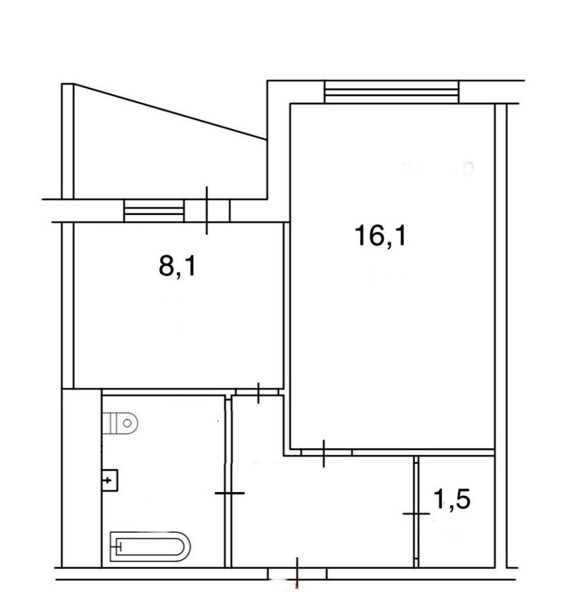1-комнатная квартира по адресу (площадь 36 м²) - Atlanta.ua - фото 21