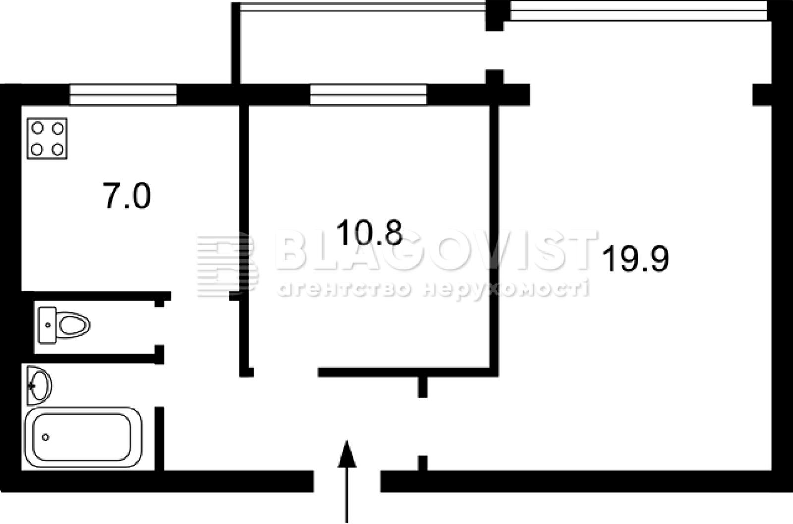 2-комнатная квартира по адресу пер. Дубровицкий (площадь 45 м²) - Atlanta.ua - фото 11