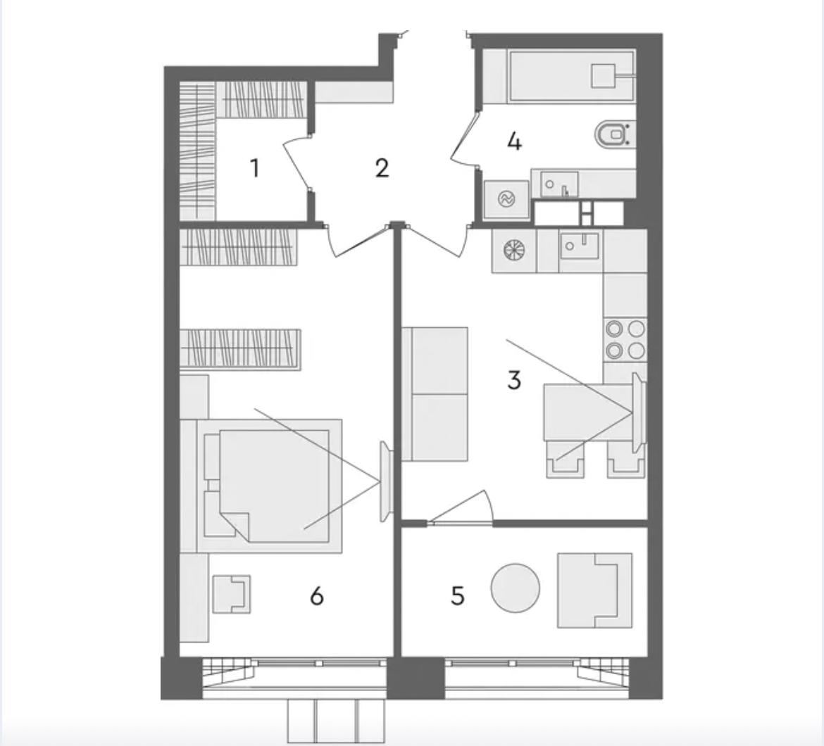 2-кімнатна квартира за адресою вул. Теремківська (площа 48,5 м²) - Atlanta.ua - фото 3