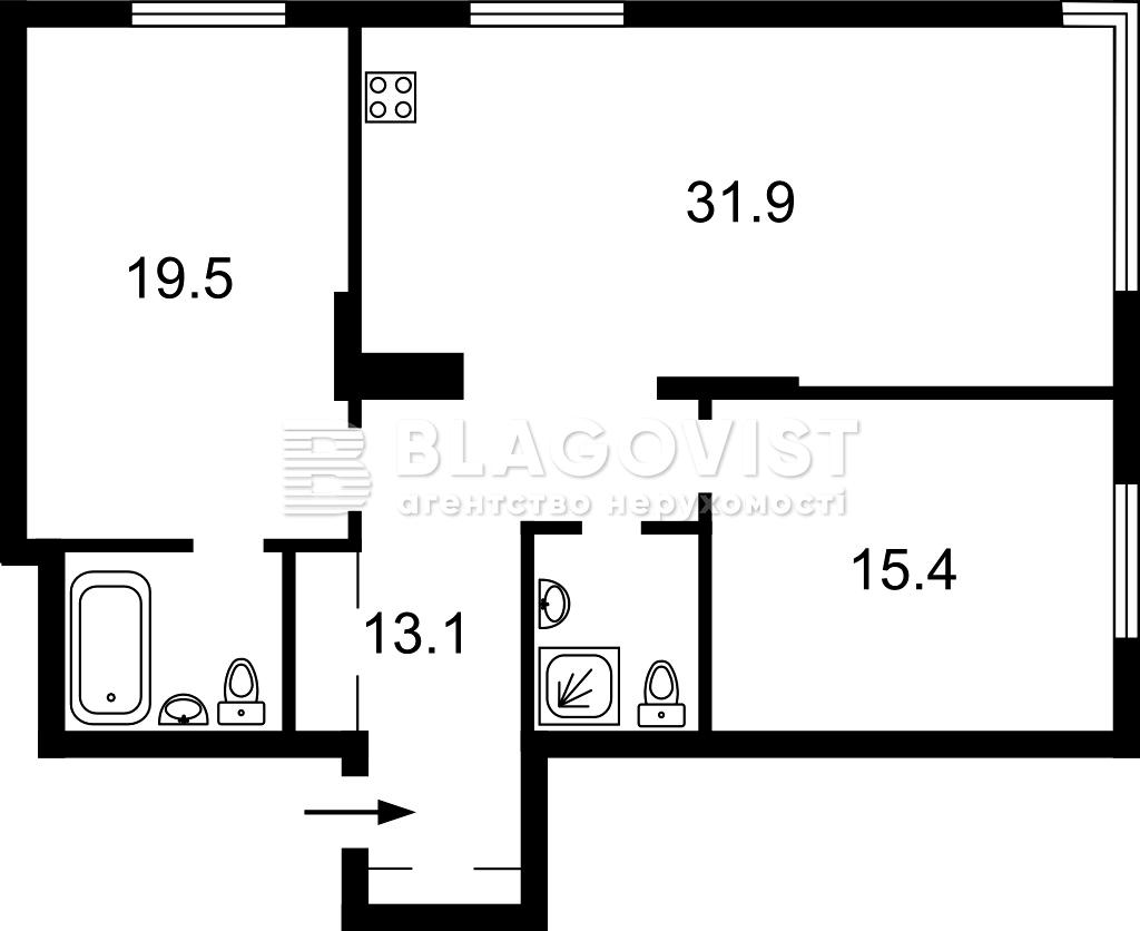 2-кімнатна квартира за адресою вул. Річкова (площа 89,7 м²) - Atlanta.ua - фото 17