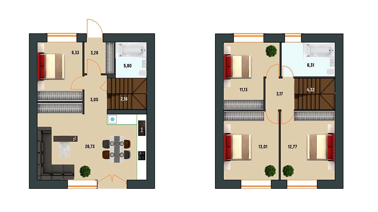 House by the address (area 100 m²) - Atlanta.ua - photo 2