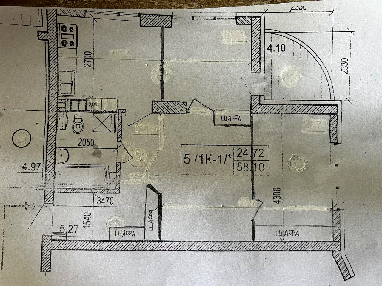 3-комнатная квартира по адресу просп. Лобановского (площадь 60 м²) - Atlanta.ua - фото 17
