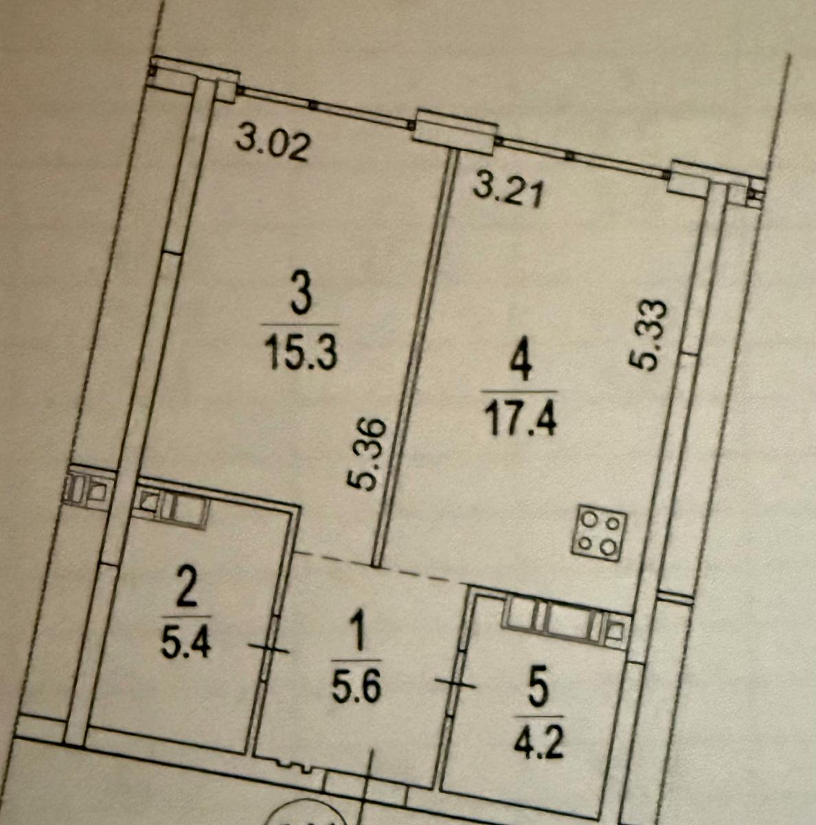 1-кімнатна квартира за адресою наб. Дніпровська (площа 48 м²) - Atlanta.ua - фото 14