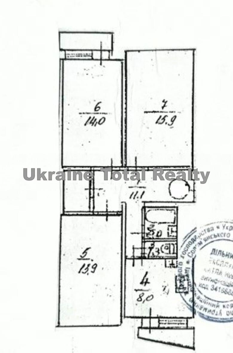 3-кімнатна квартира за адресою вул. Шалімова (площа 70 м²) - Atlanta.ua - фото 13
