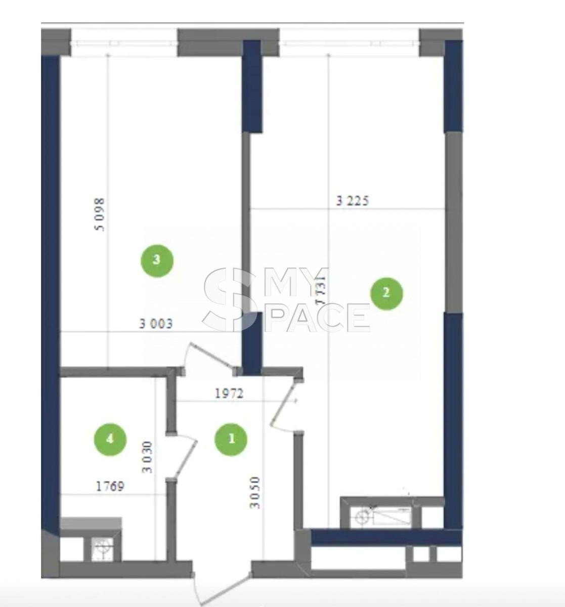 1-кімнатна квартира за адресою (площа 46 м²) - Atlanta.ua - фото 11