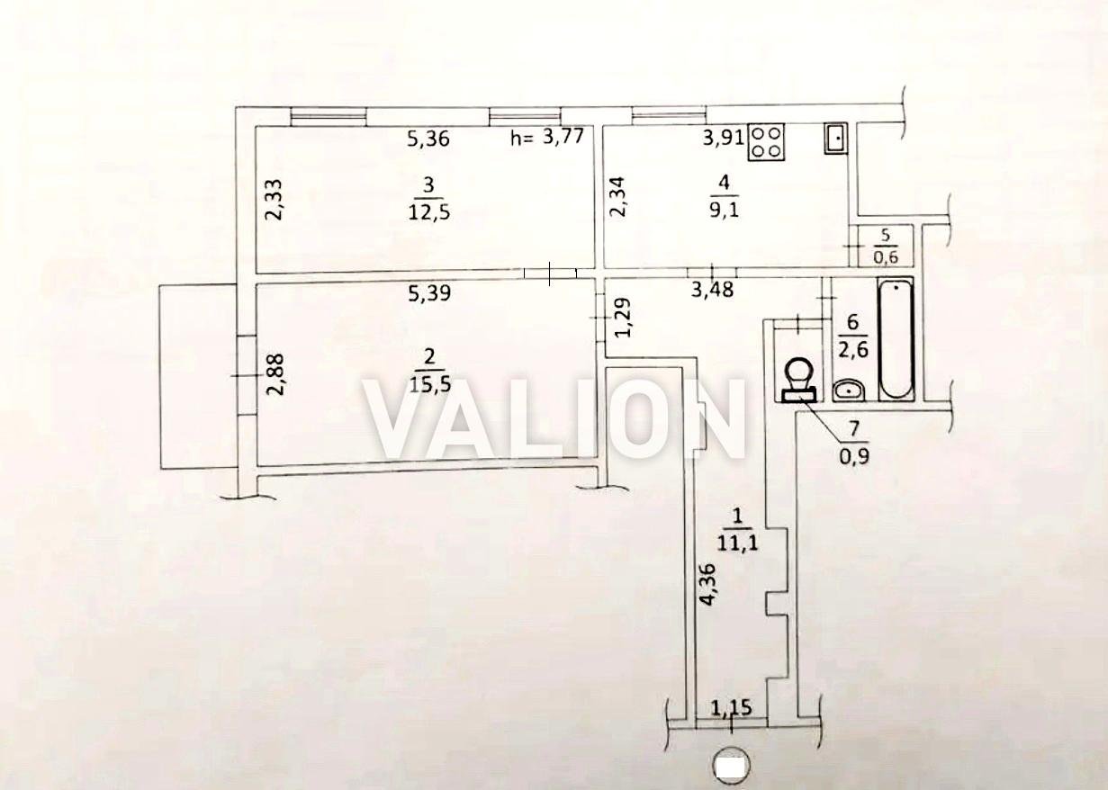 2-кімнатна квартира за адресою (площа 53,2 м²) - Atlanta.ua - фото 29