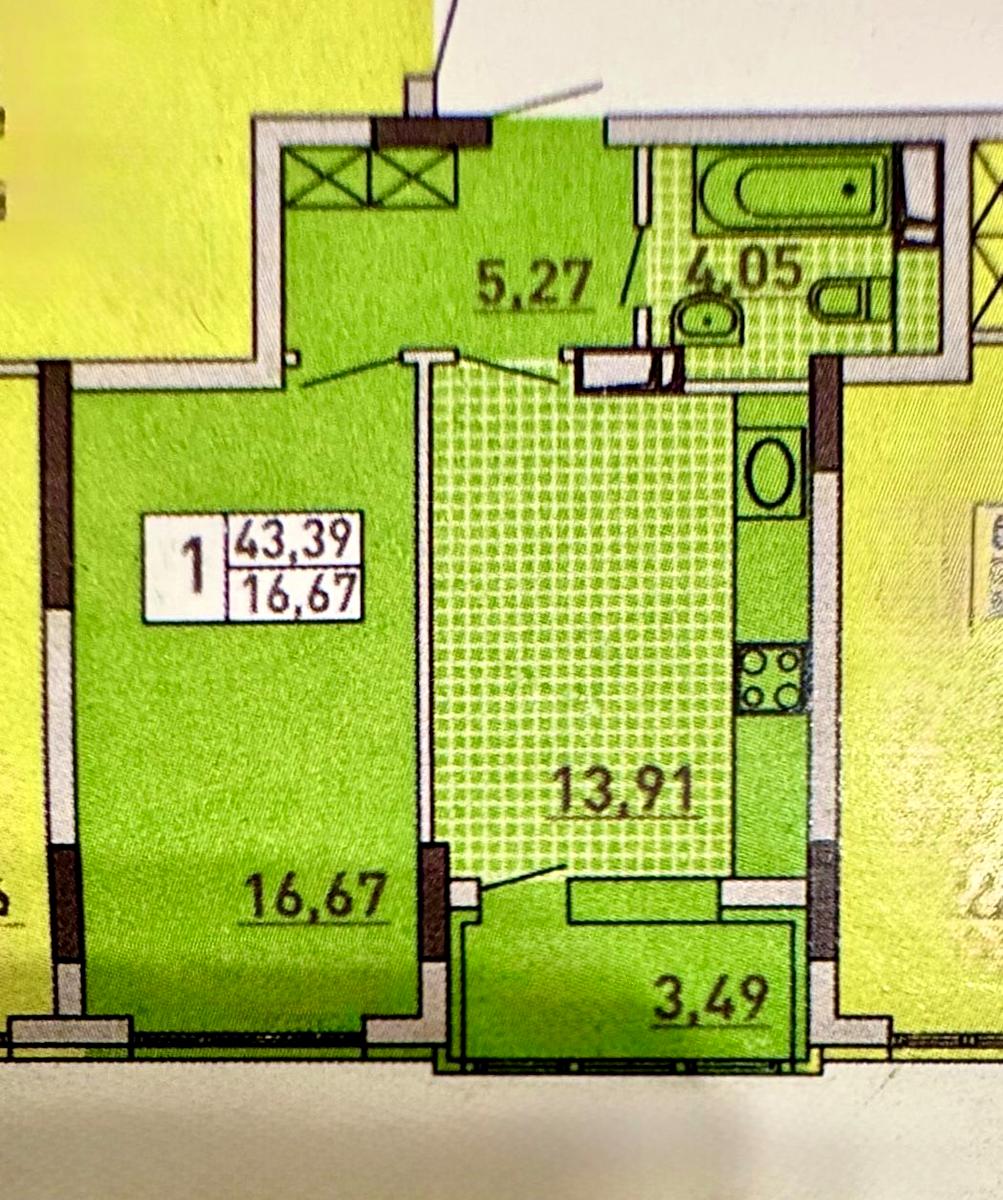 1-кімнатна квартира за адресою вул. Вишгородська (площа 44 м²) - Atlanta.ua - фото 12